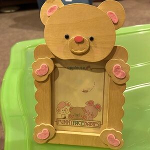 Vintage teddy bear picture frame.
